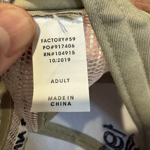 1925 COTTON CO Vintage Style Baseball Hat Khaki Green Snapback Cap Adjustable - Picture 8 of 8